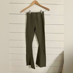 Green Aerie Flare Pants